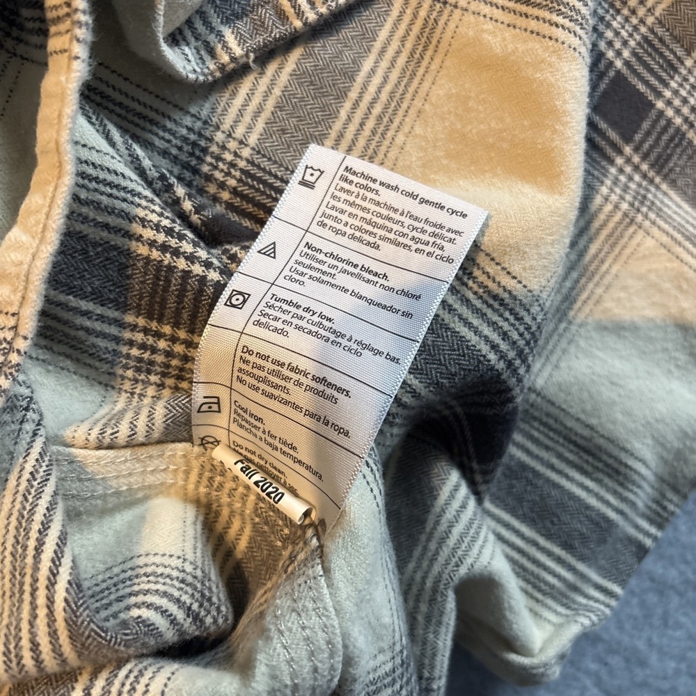 Carhartt Long Sleeve Button Up Heavy Weight Plaid Tan Mens XL Original Fit READ - Picture 14 of 15